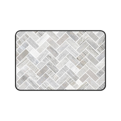 Elegant Herringbone Desk Mat