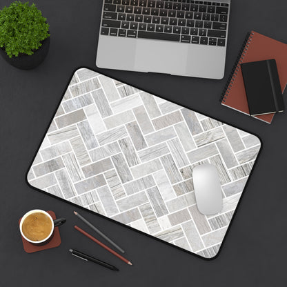 Elegant Herringbone Desk Mat