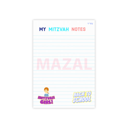 Post-it® Mitzvah Notes - Girls