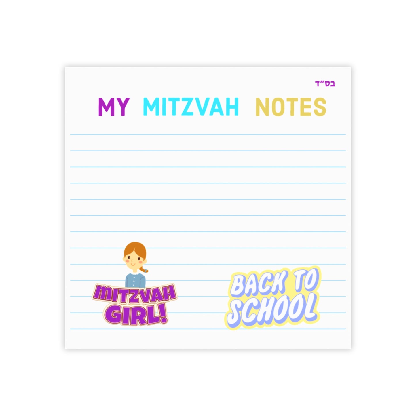 Post-it® Mitzvah Notes - Girls